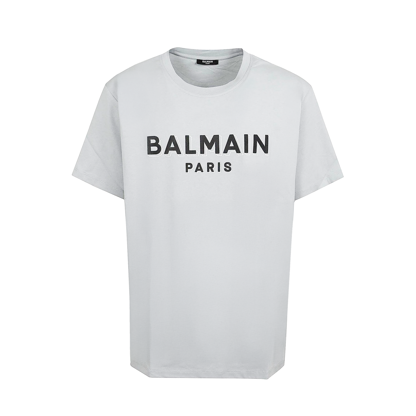 Camiseta Gris Balmain Paris Logo