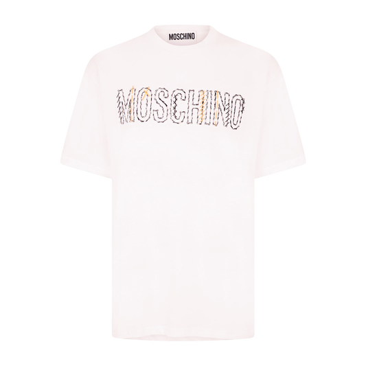 Camiseta Blanca Moschino Logox
