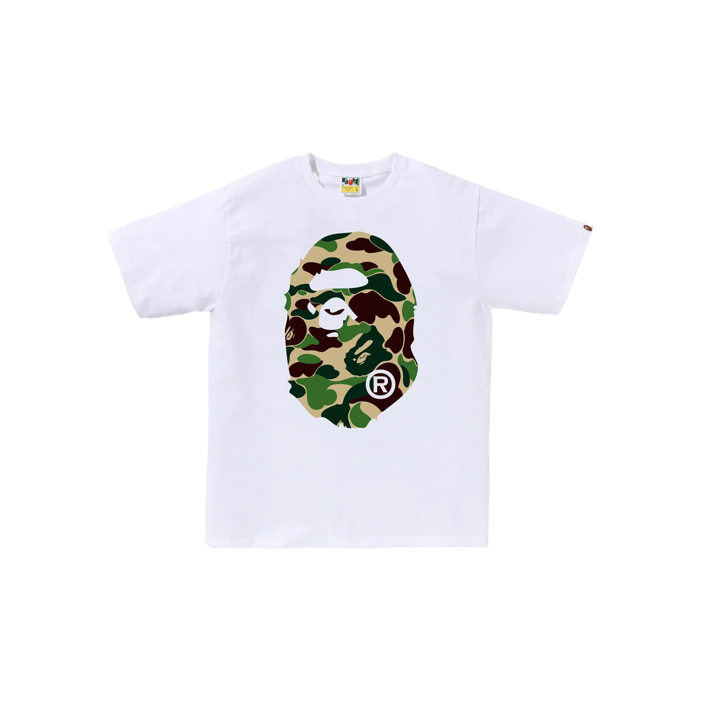 Camiseta Blanca Bape Abc Camo Big Ape Hea