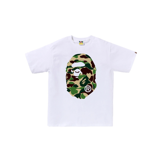 Camiseta Blanca Bape Abc Camo Big Ape Hea
