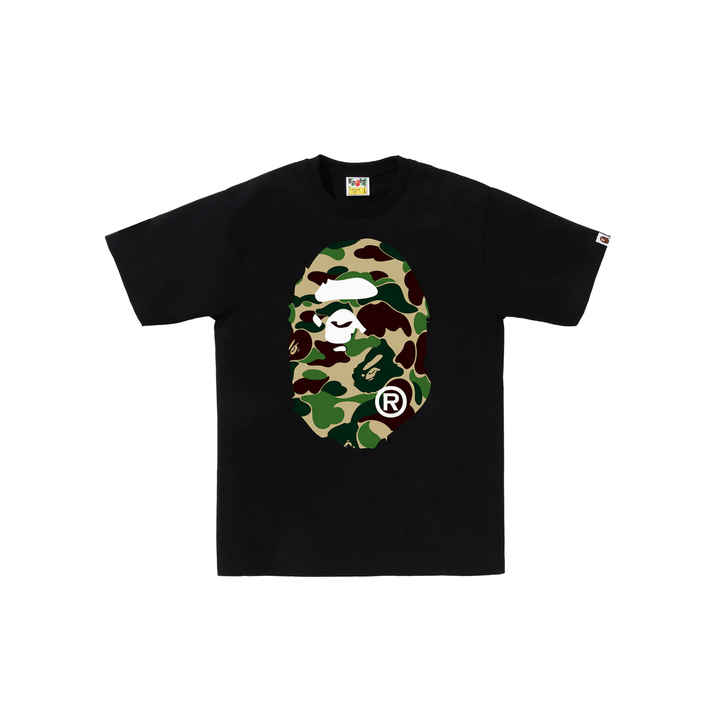 Camiseta Negra Bape Abc Camo Big Ape Hea