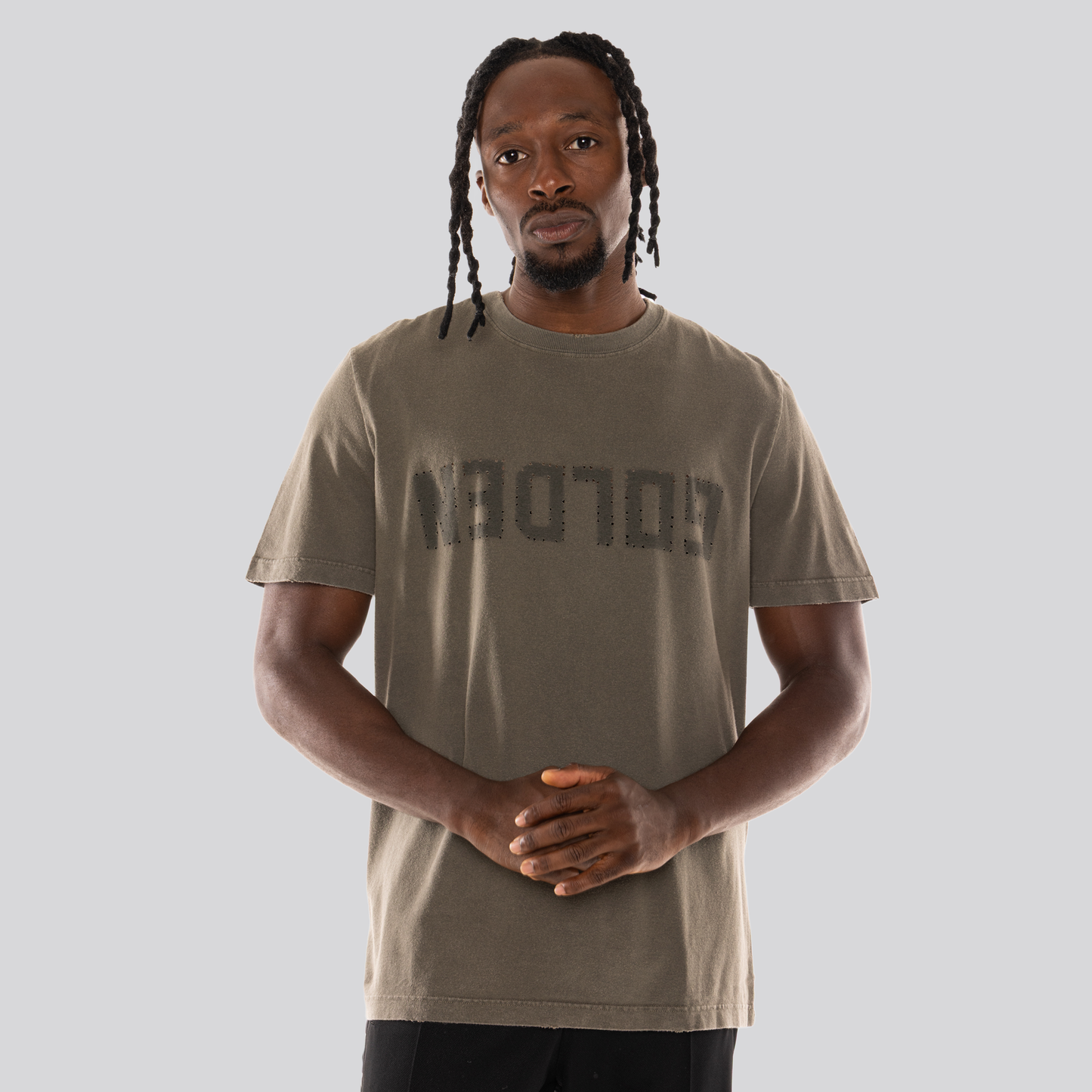 Camiseta Verde Golden Goose Distressedn Logo