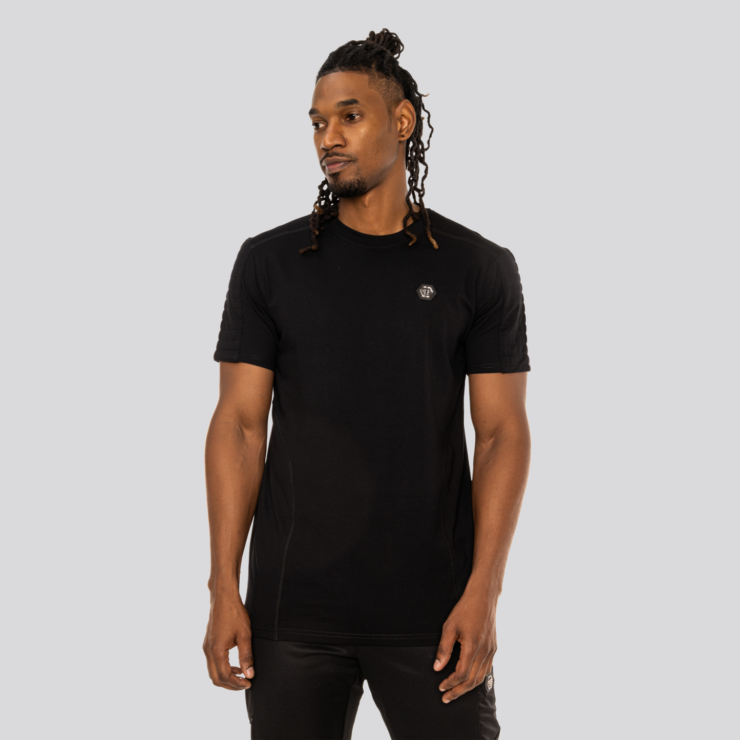 Camiseta Negra Philipp Plein Biker Cut