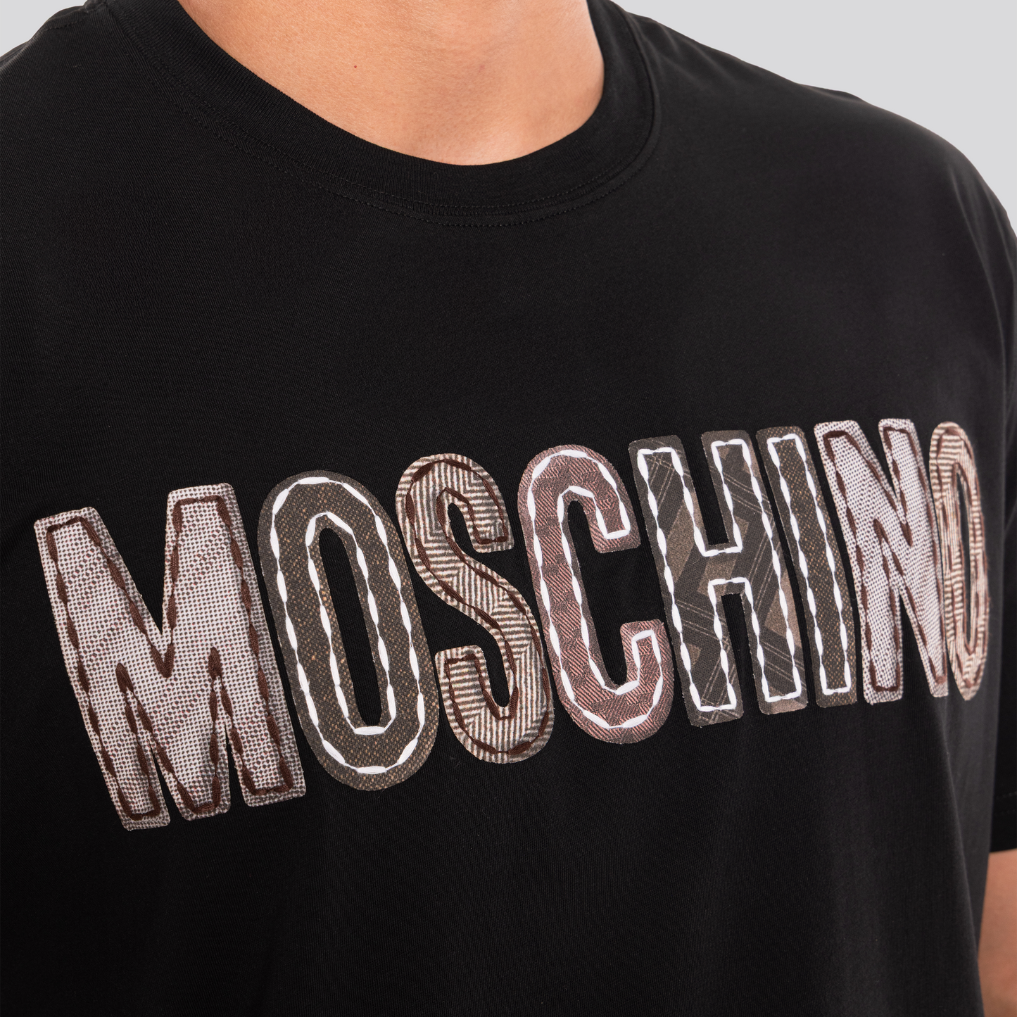 Camiseta Negra Moschino Gold Logo