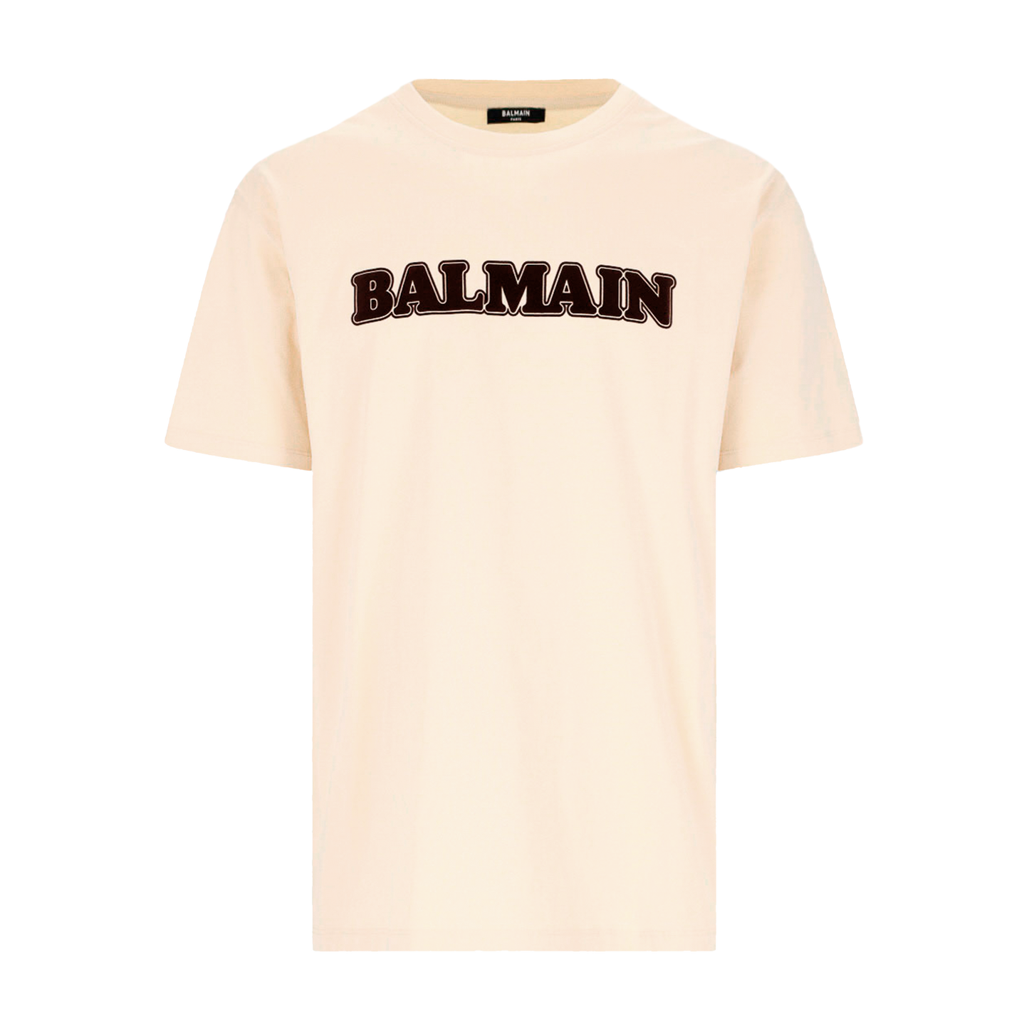 Camiseta Beige Balmain Retro