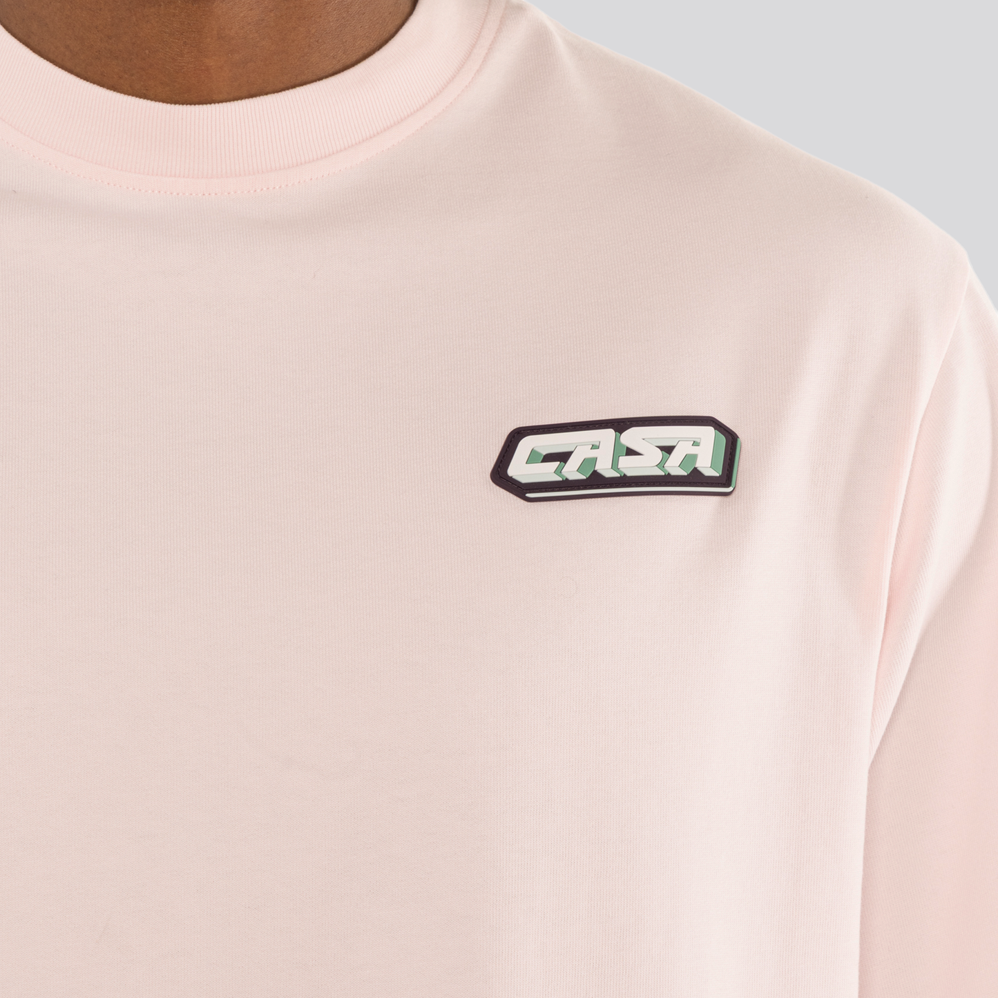 Camiseta Rosado Casablanca Racing Pvc Patch