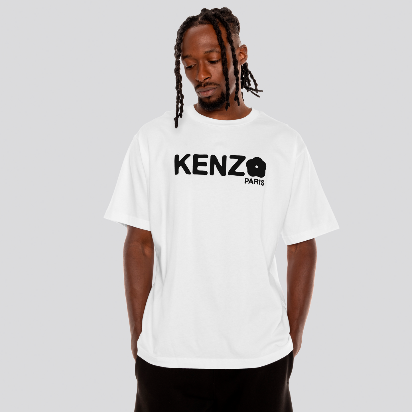 Camiseta Blanca Kenzo Flower Logo