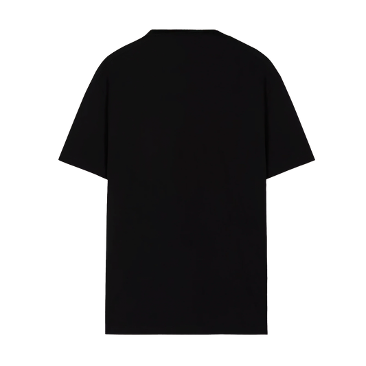 Camiseta Negra Versace Holes Logo