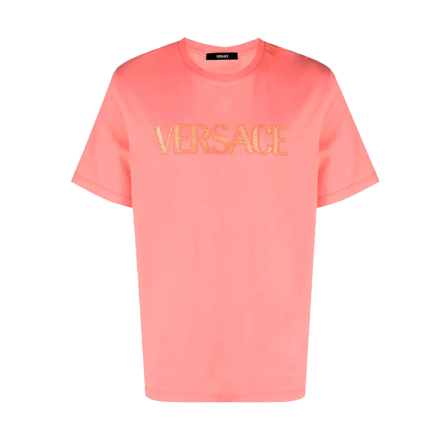 Camiseta Rosada Versace Holes Logo
