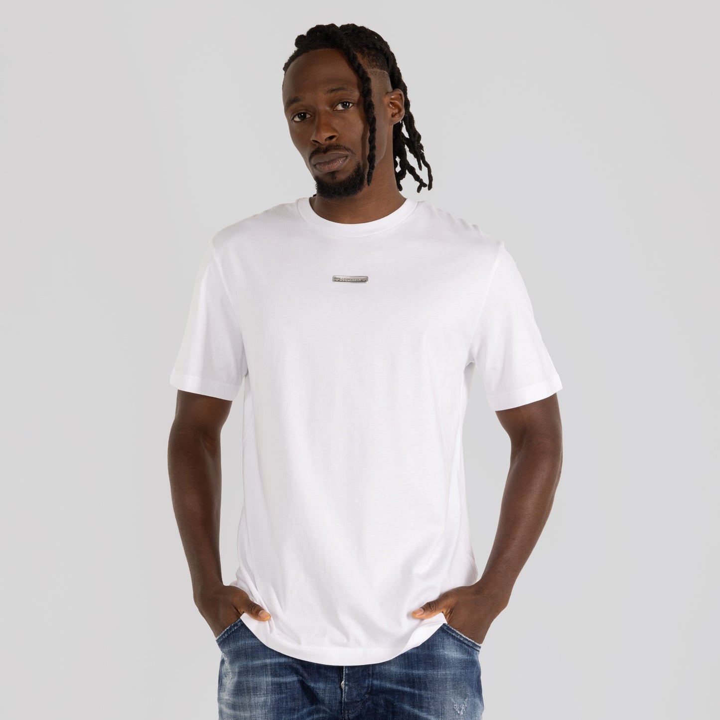 Camiseta negra Dsquared2 Silver Plaque