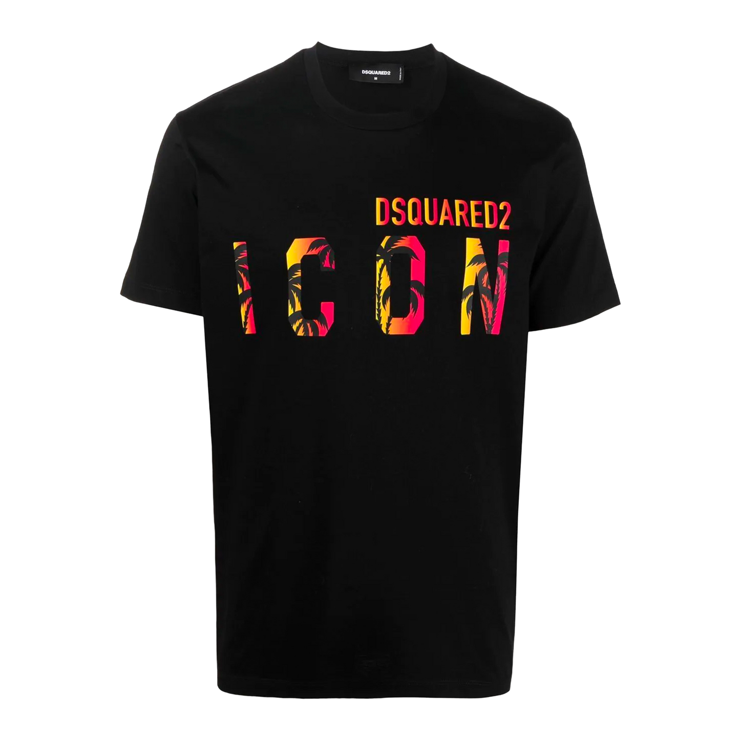 Camiseta Negra Multicolor Dsquared2 Icon