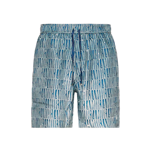 Pantaloneta Azul AMIRI Multilogo