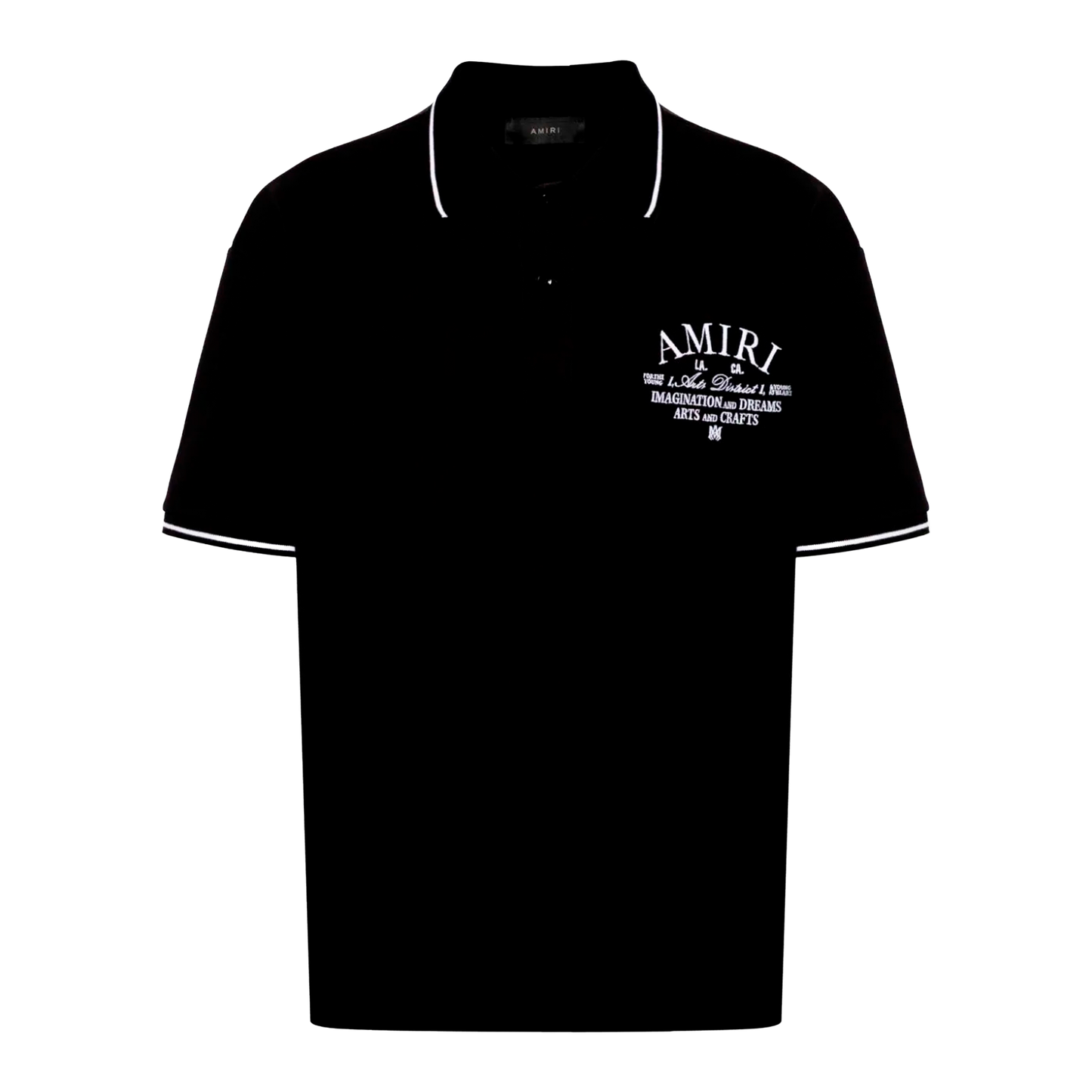 Camiseta Tipo Polo Negra AMIRI LA Logo