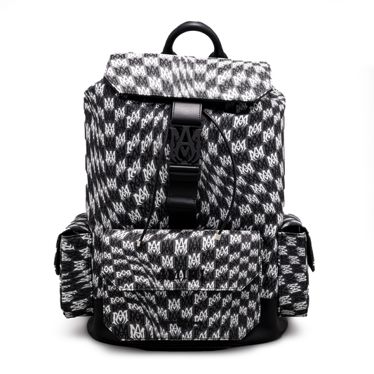 Mochila Negro AMIRI Wavy Checkerboard Print