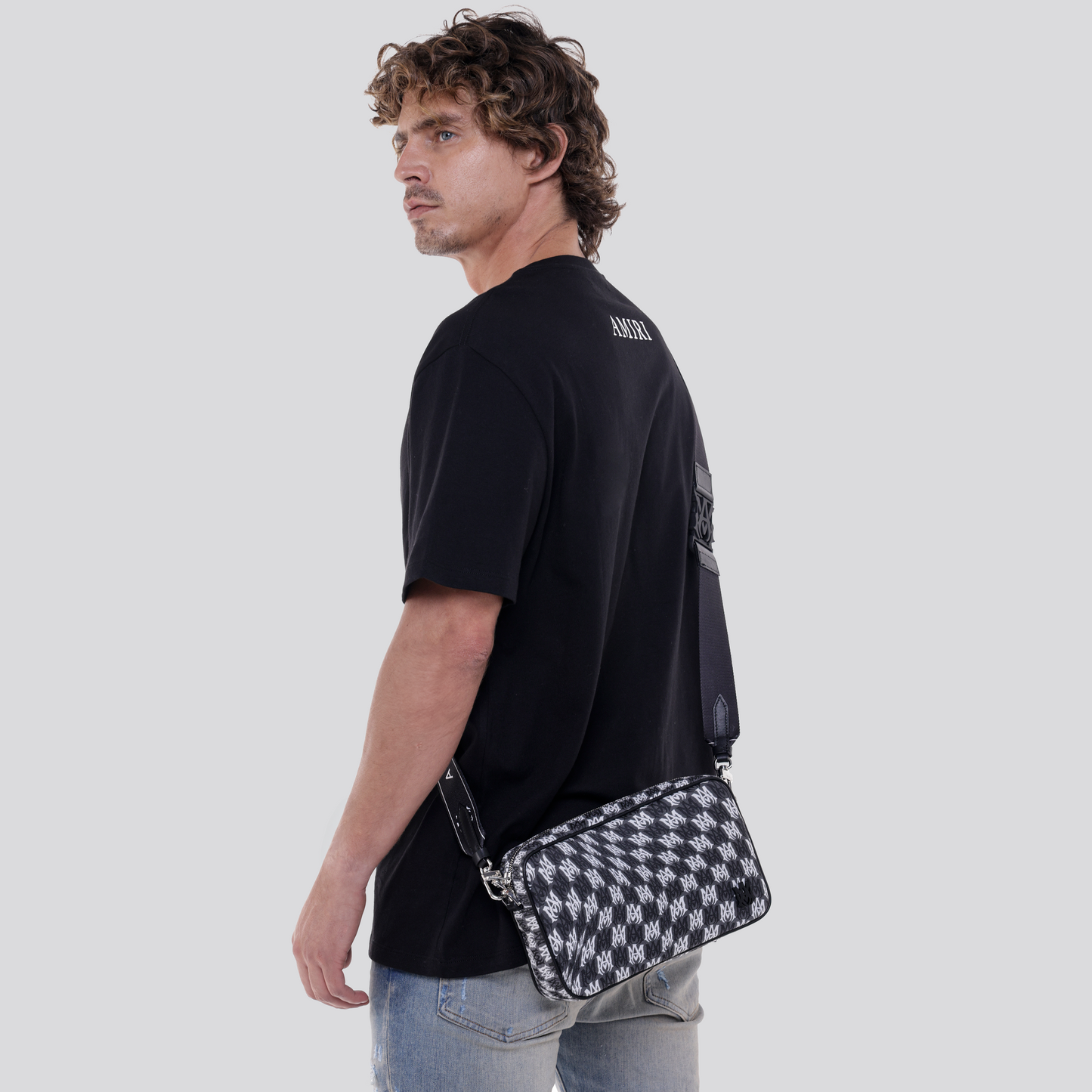 Bolso Negro AMIRI Checkerboard Print