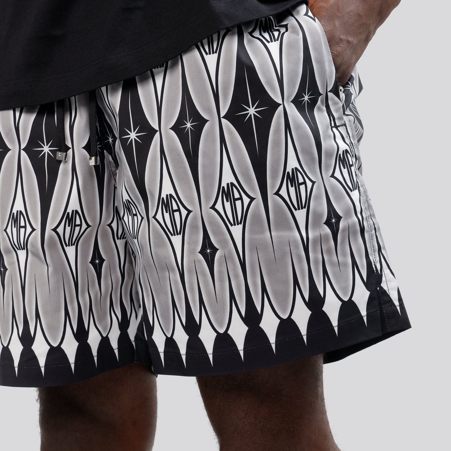 Pantaloneta Negra AMIRI Argyle