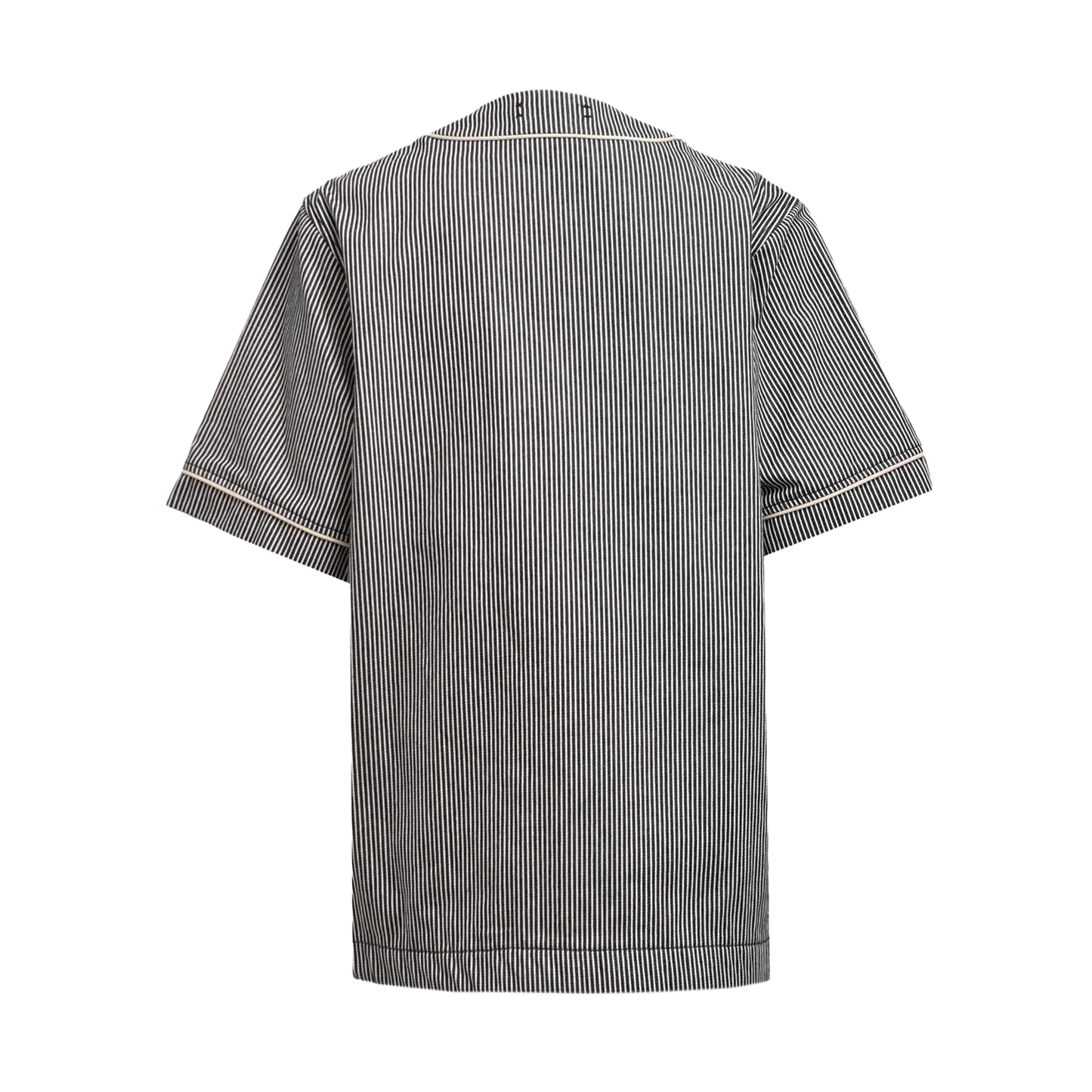 Camisa Negra AMIRI Striped Denim Logo Applique