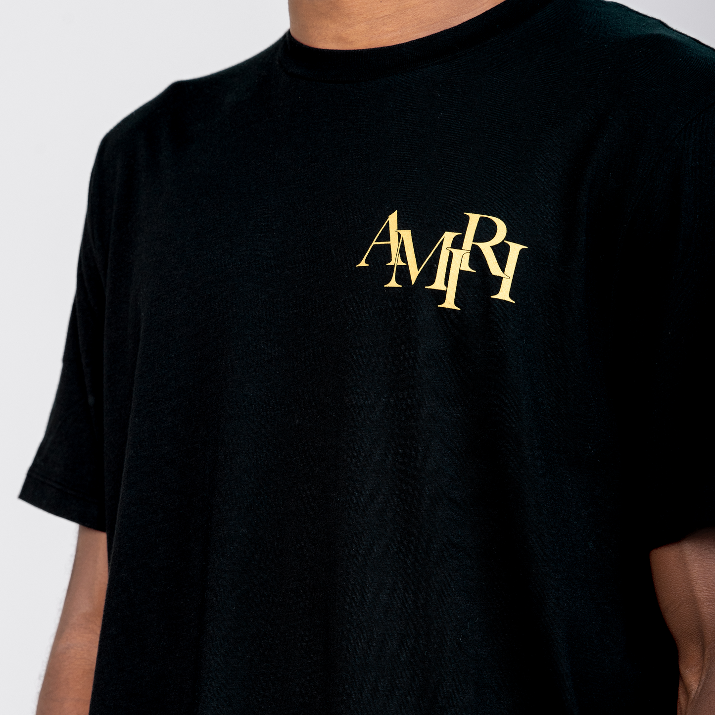Camiseta Negra AMIRI Crystal Champagne