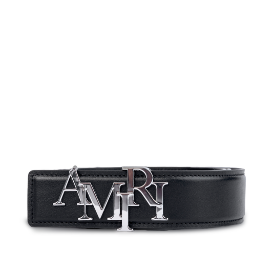 Cinturón Negro AMIRI 4 Cm Staggered