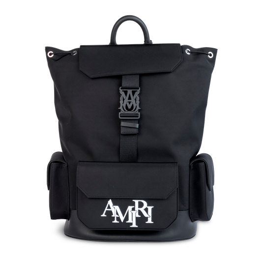 Mochila Negra AMIRI Staggered Logo