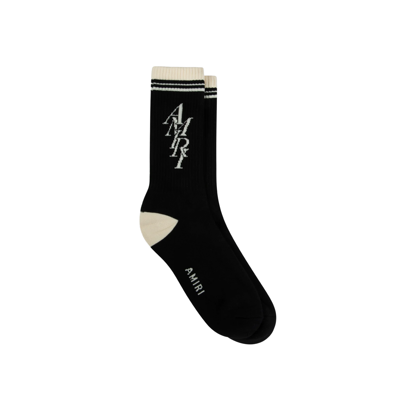 Medias Negras AMIRI Stack Logo