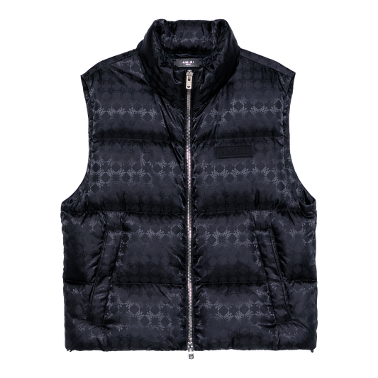 Chaleco Negro AMIRI MA Quad Jacquard Down