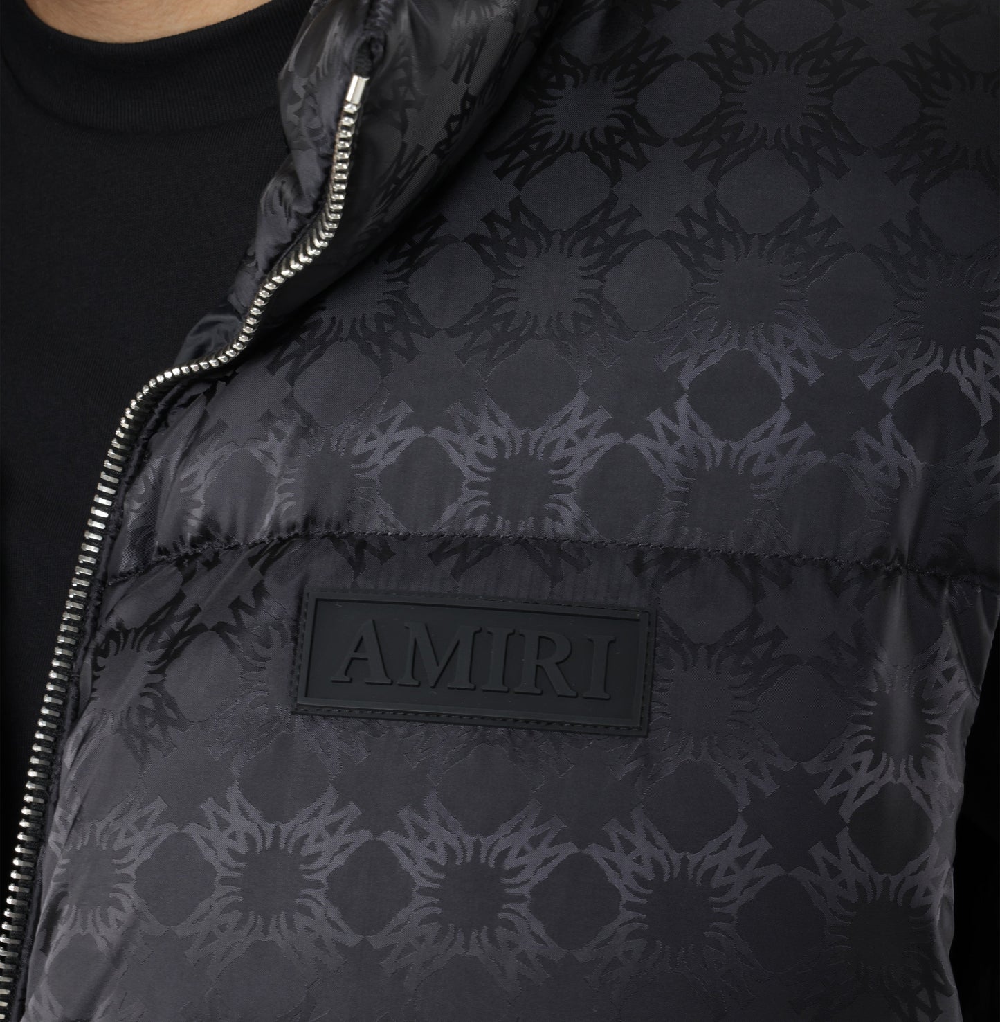 Chaleco Negro AMIRI MA Quad Jacquard Down
