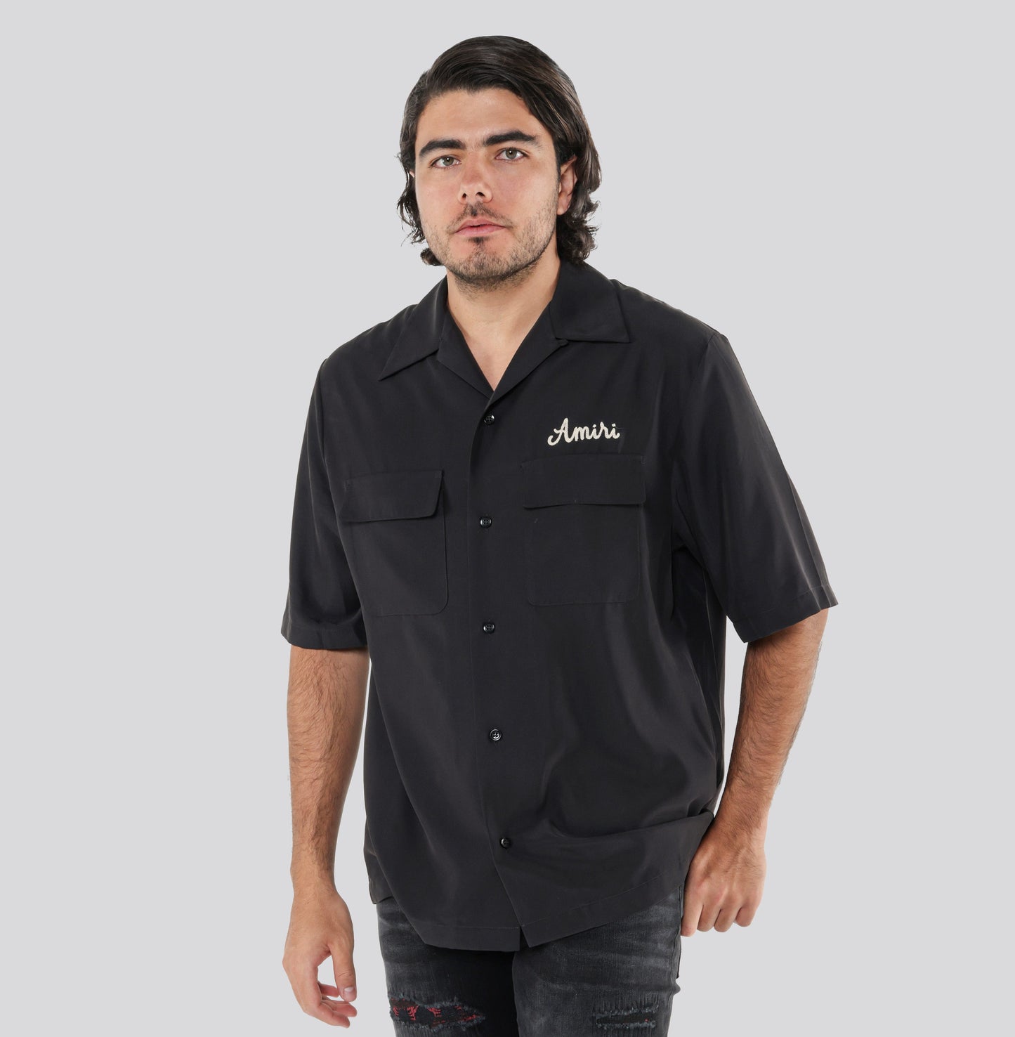 Camisa Negra AMIRI Jazz Wolf Camp