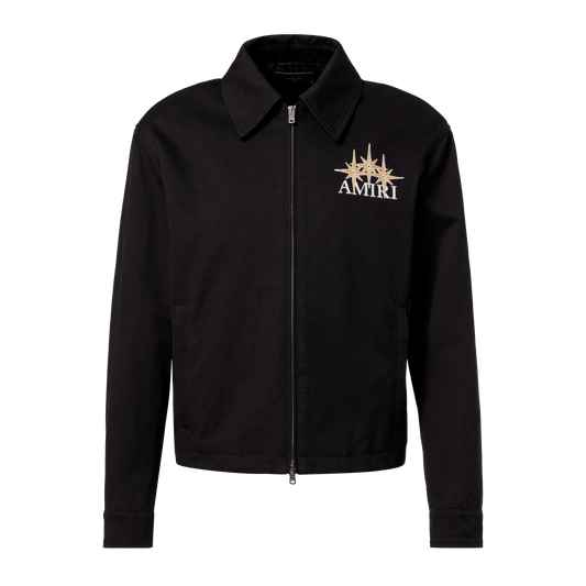 Chaqueta Negra AMIRI Starburst Zip