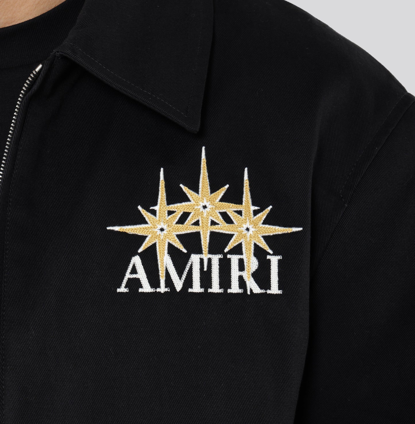 Chaqueta Negra AMIRI Starburst Zip
