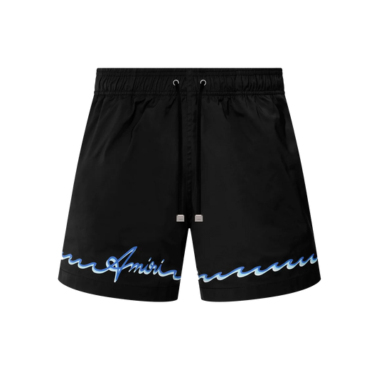 Pantaloneta Negra AMIRI Wave