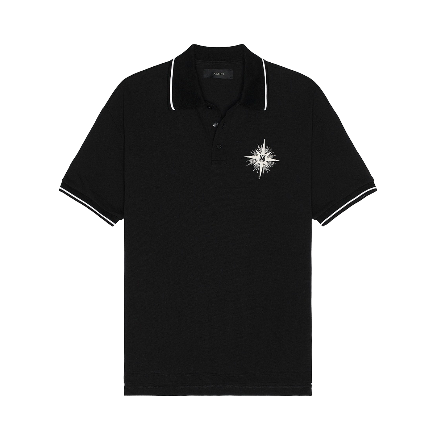 Camiseta Tipo Polo Negro AMIRI Starburst
