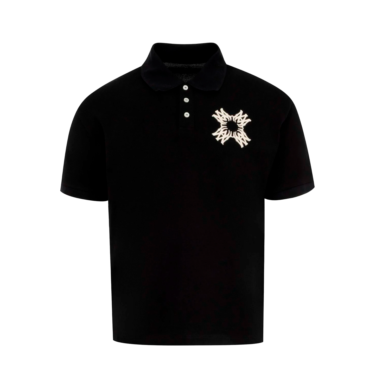 Camiseta Tipo Polo Negro AMIRI Embroidered MA Quad