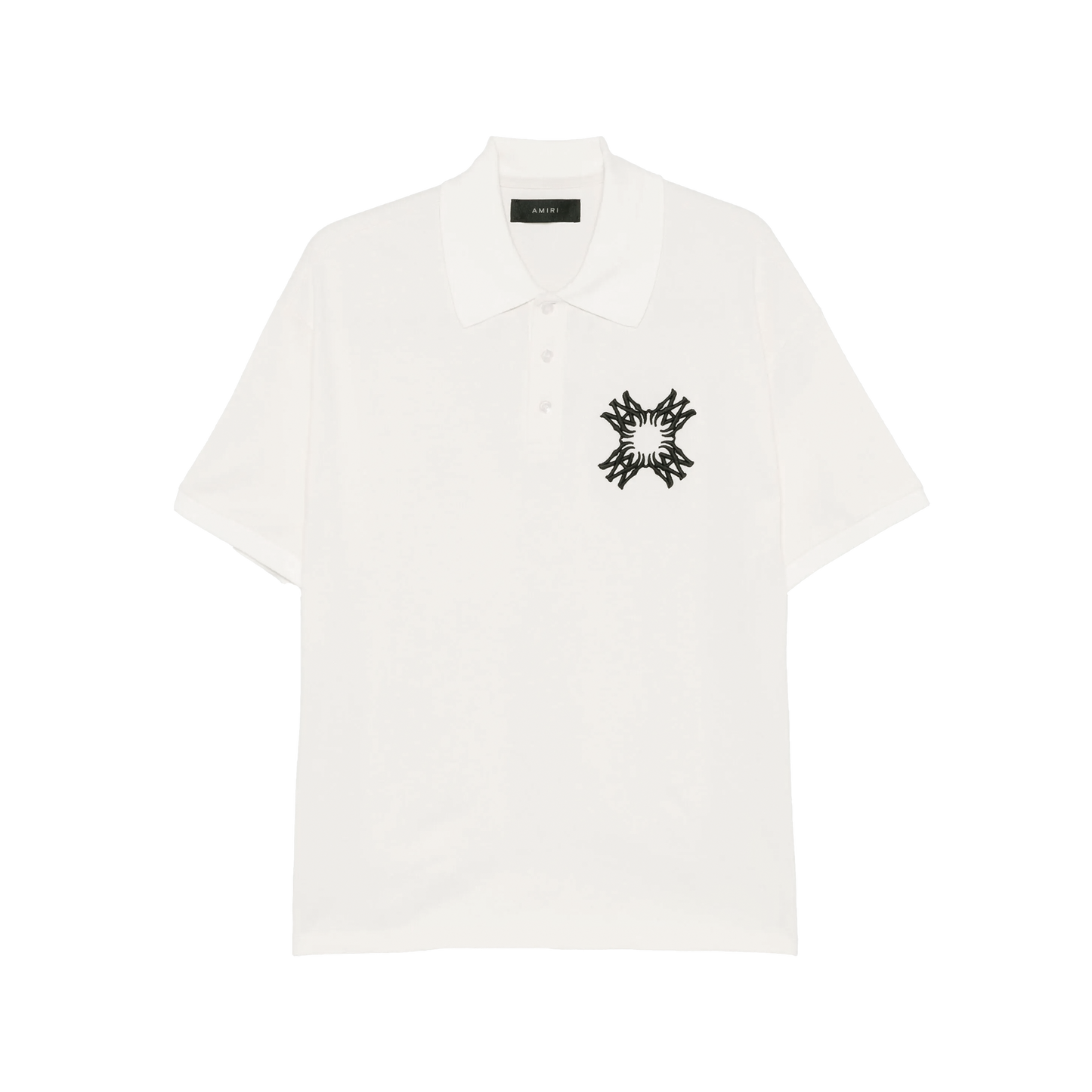 Camiseta Tipo Polo Beige AMIRI Embroidered MA Quad