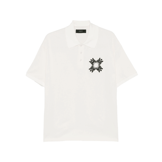 Camiseta Tipo Polo Beige AMIRI Embroidered MA Quad