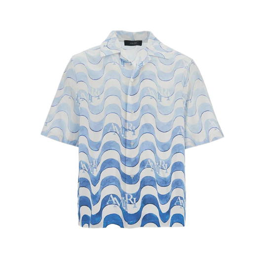 Camisa Azul AMIRI Staggered Wave