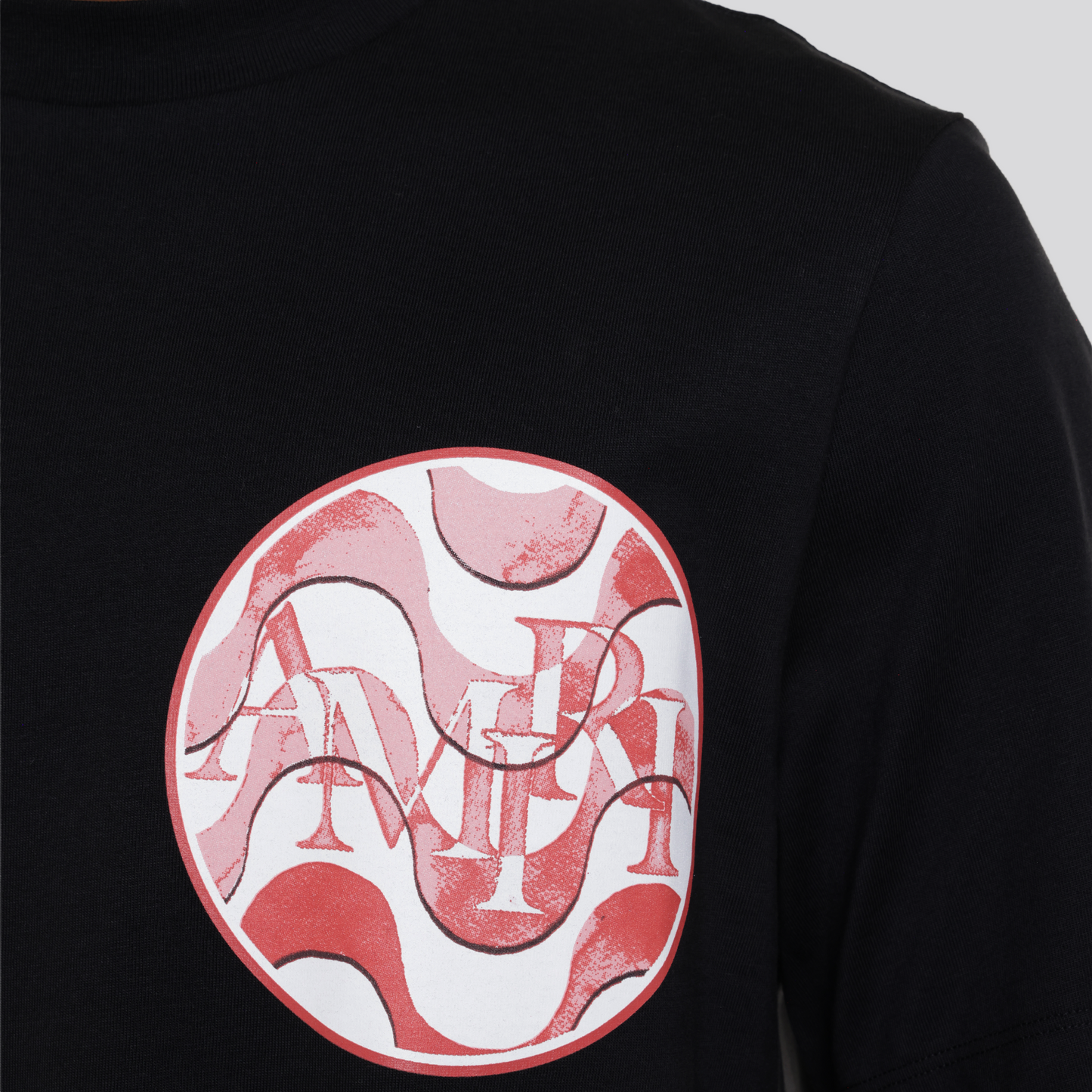 Camiseta Negra AMIRI Staggered Wave