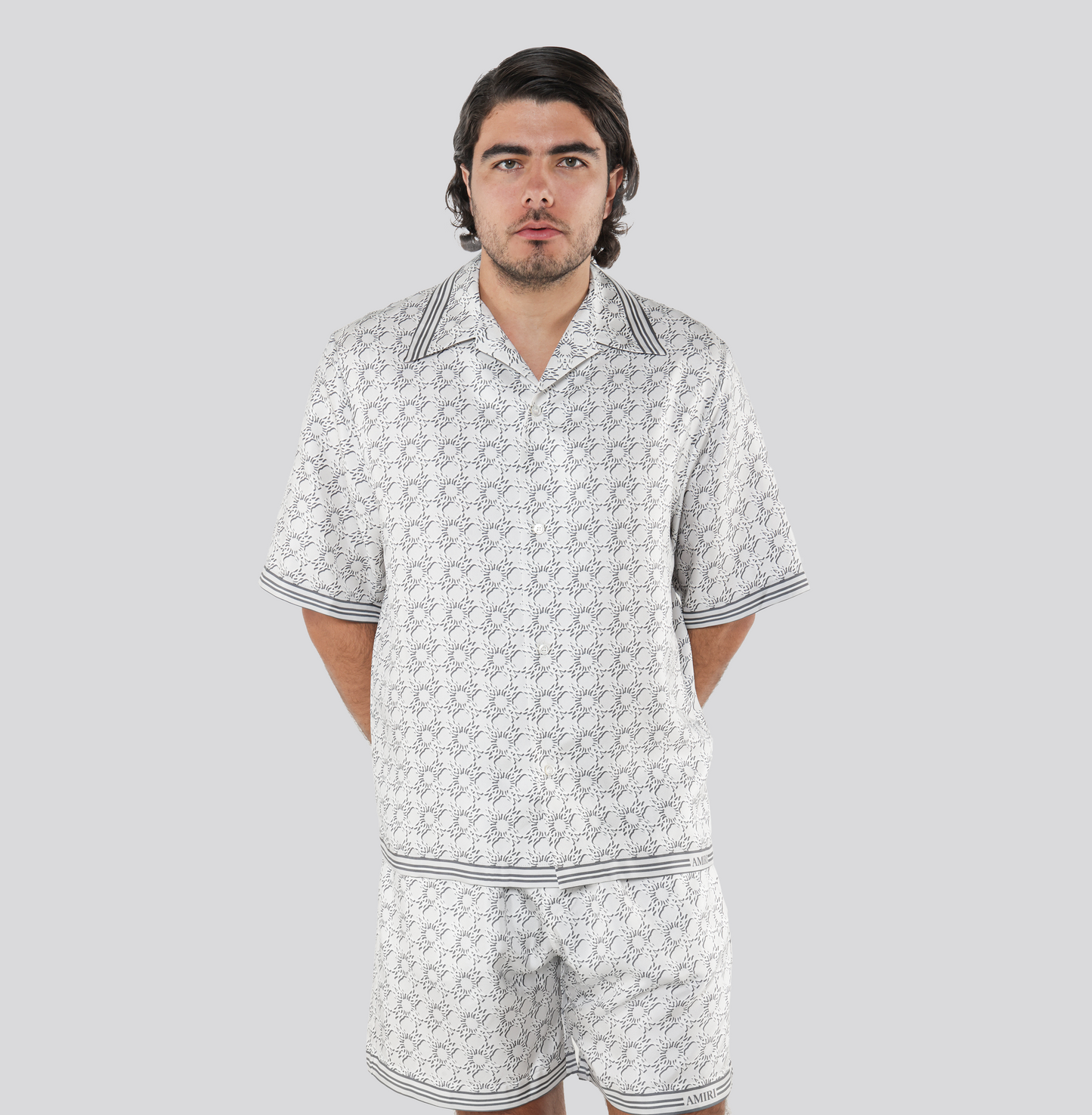 Camisa Gris AMIRI MA Quad Bowling