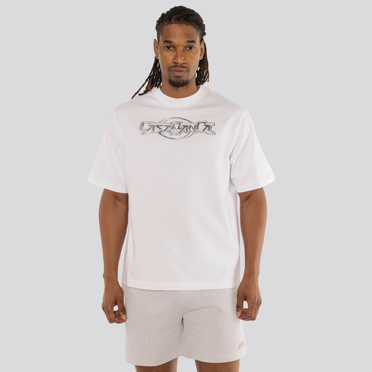 Camiseta Blanca Casablanca 3d Print Oversized