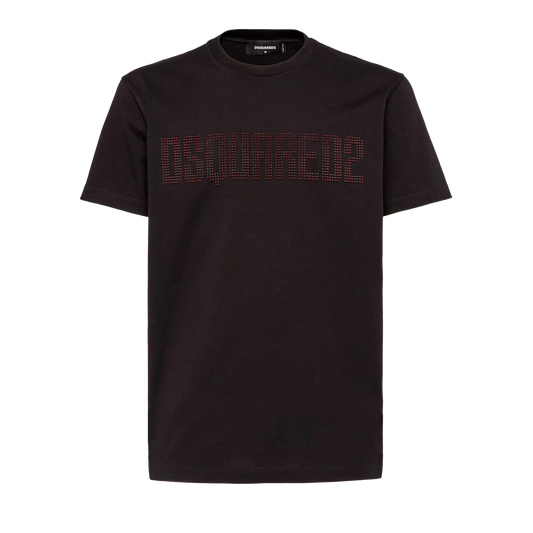 Camiseta Negra Dsquared2 Crystal Logo