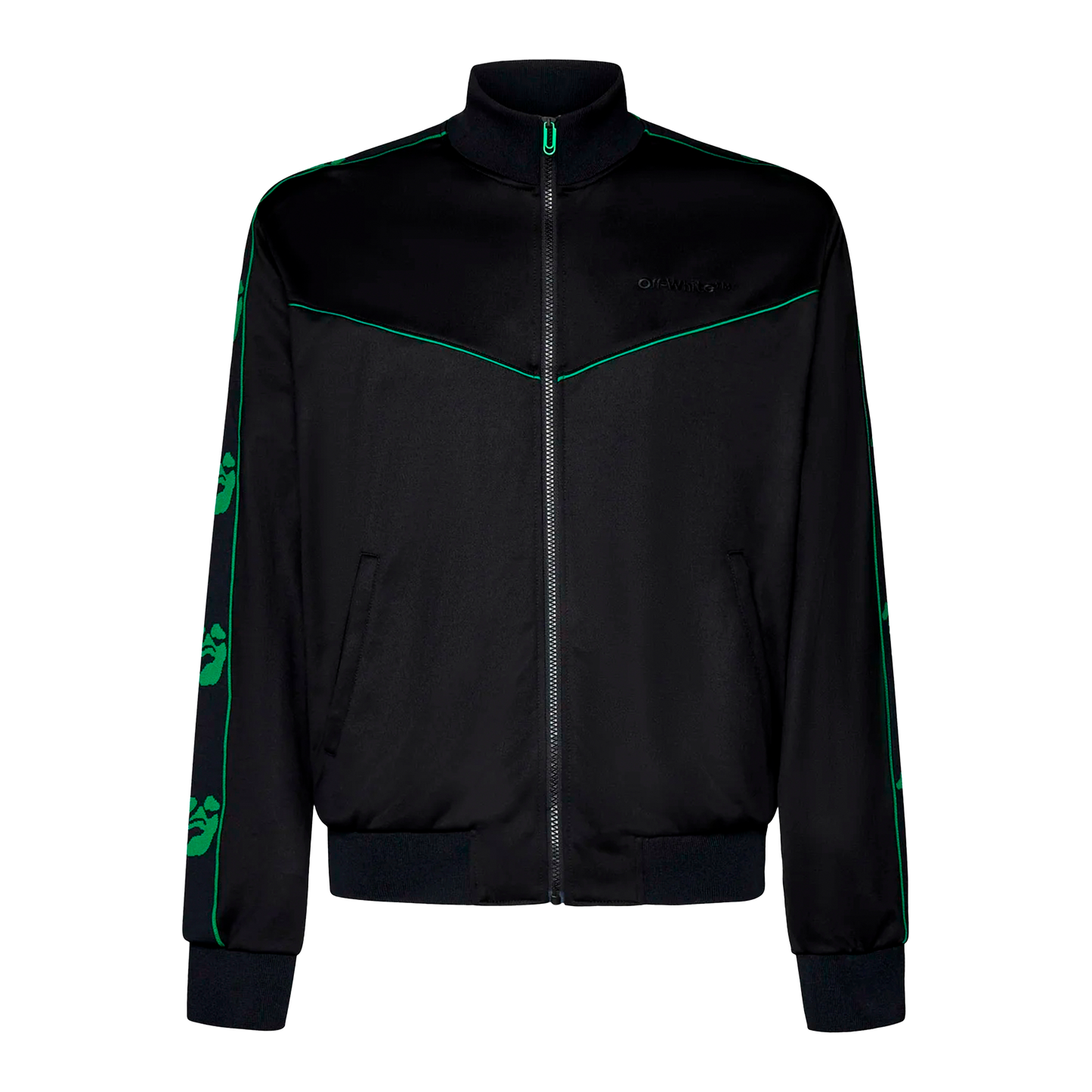 Chaqueta Negra con Banda Off-White