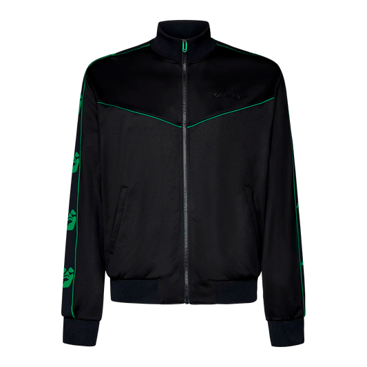 Chaqueta Negra con Banda Off-White