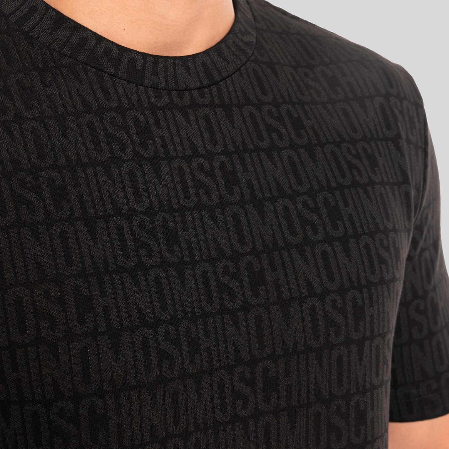 Camiseta Negra Moschino Monogram