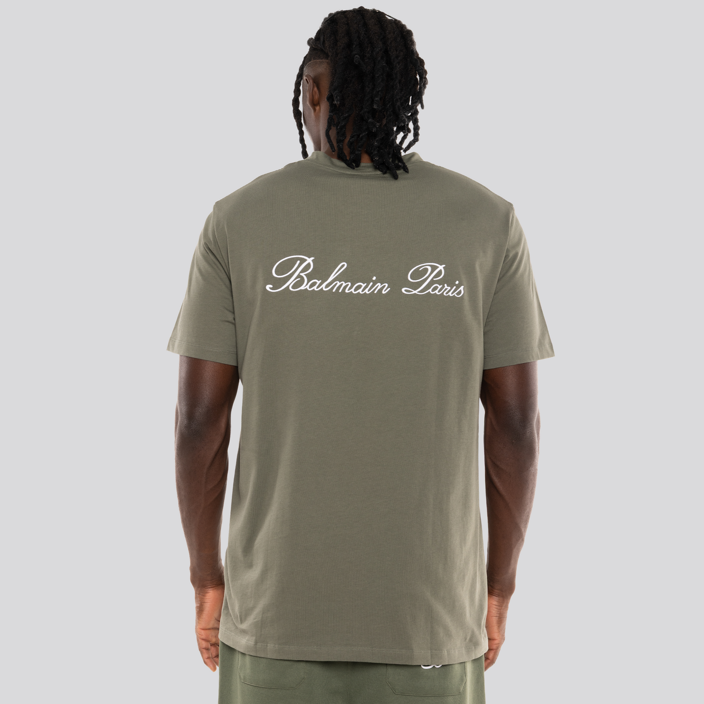 Camiseta Verde Balmain Signature