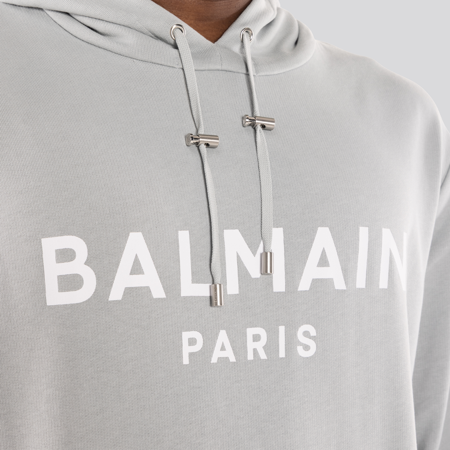 Buzo Gris Balmain Paris Logo