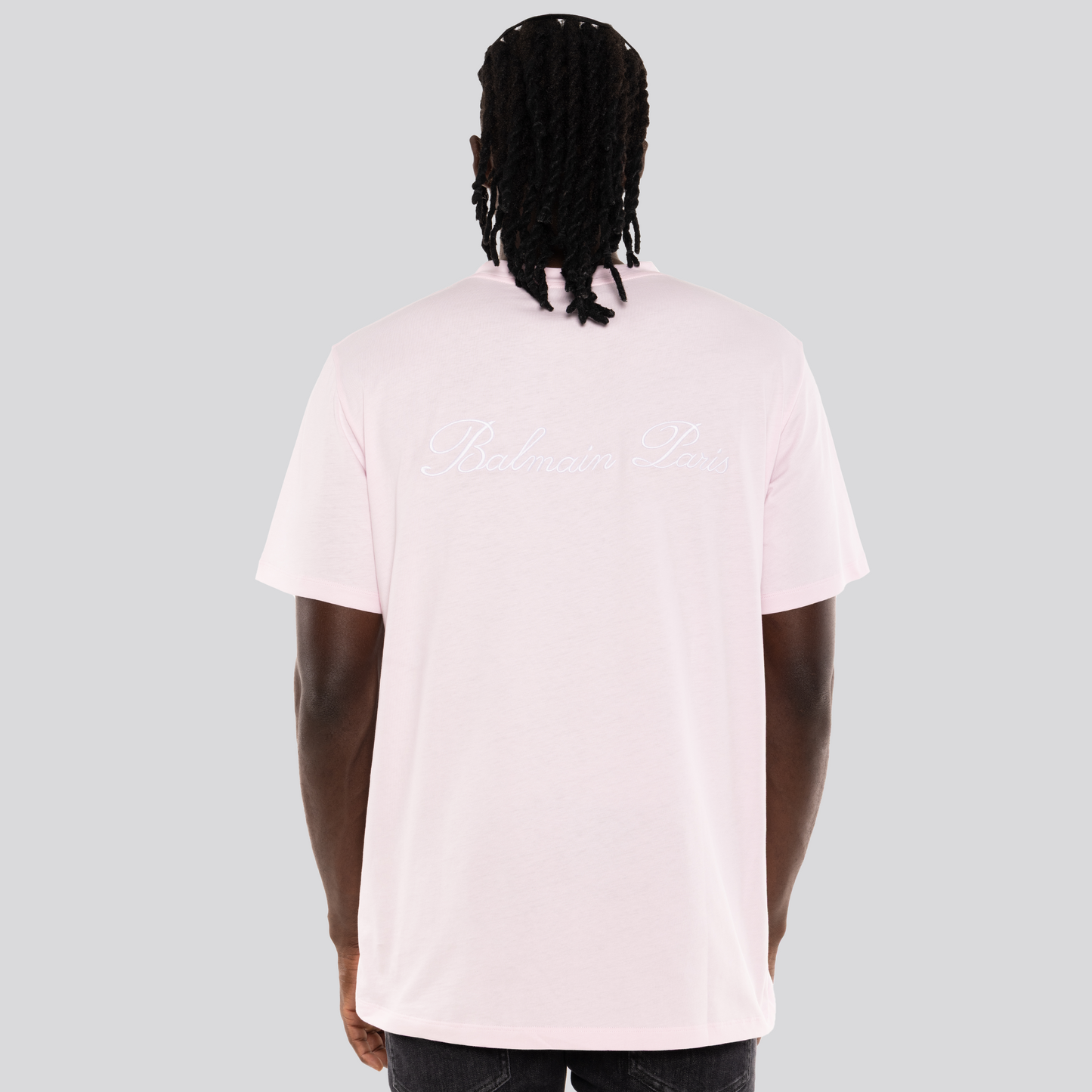 Camiseta Rosada Balmain Signature