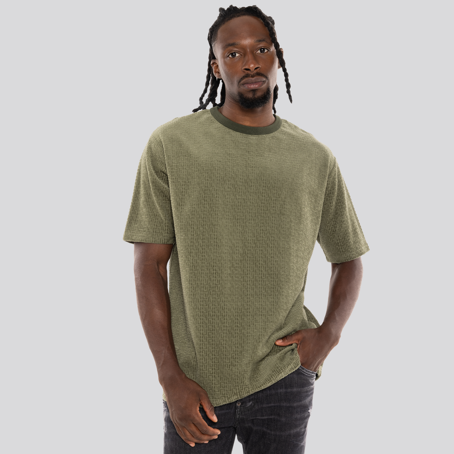 Camiseta Verde Balmain Monogram