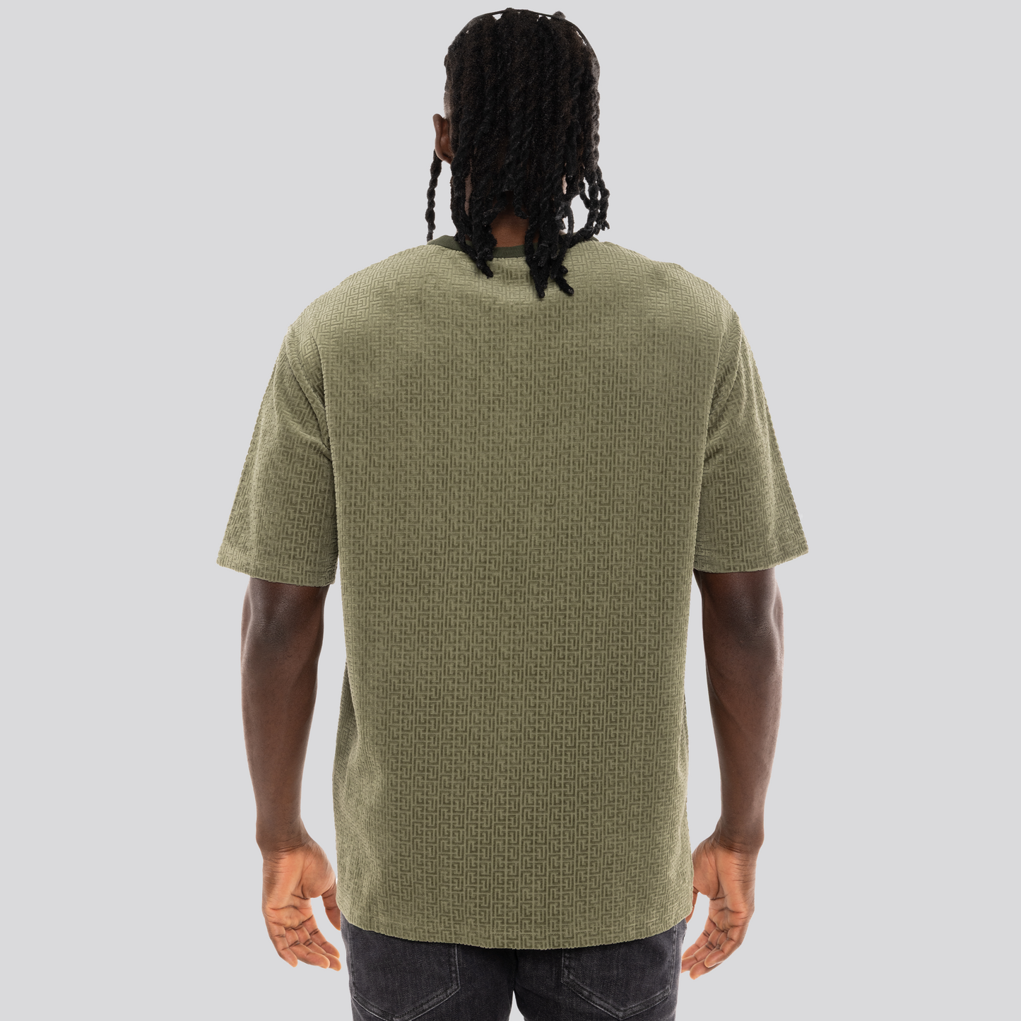 Camiseta Verde Balmain Monogram