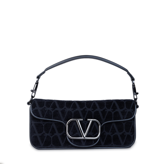 Bolso Negro Valentino Logo Bag
