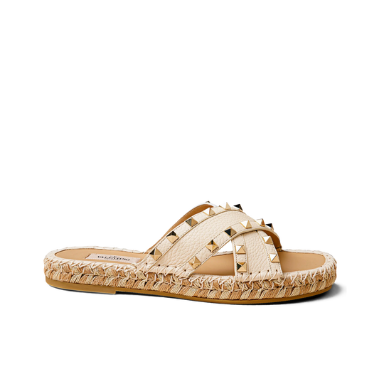 Sandalias Marfil Claro Alpargatas Valentino